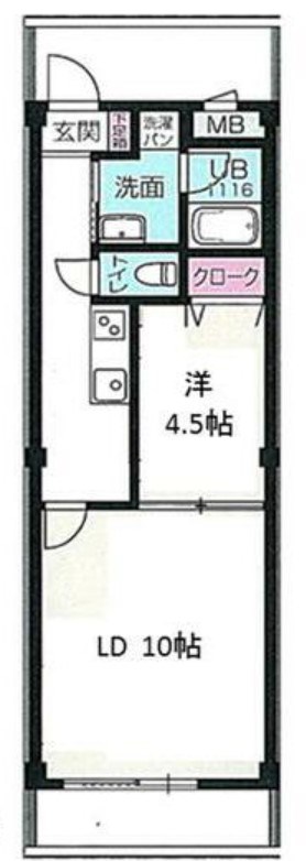 姫路市山野井町のマンションの間取り