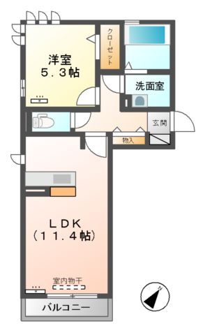 クレアンジュ　B棟の間取り