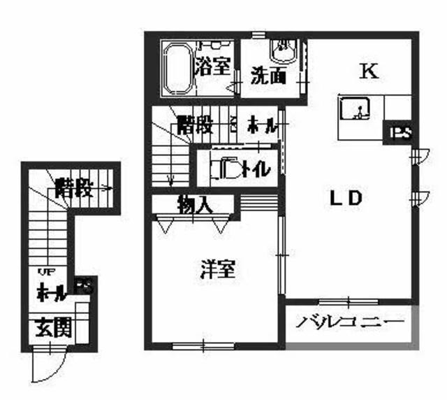 シャーメゾン　ホクトの間取り