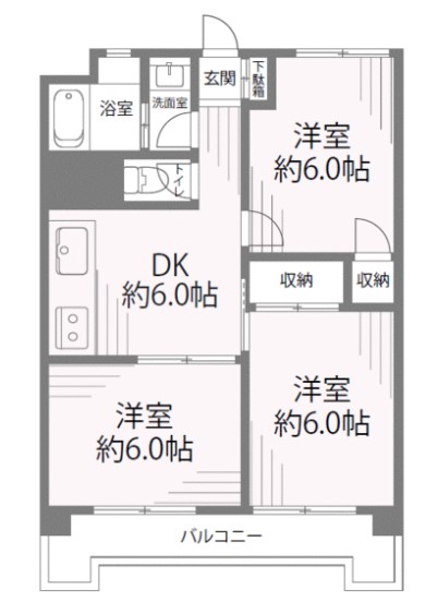 板橋区小茂根のマンションの間取り