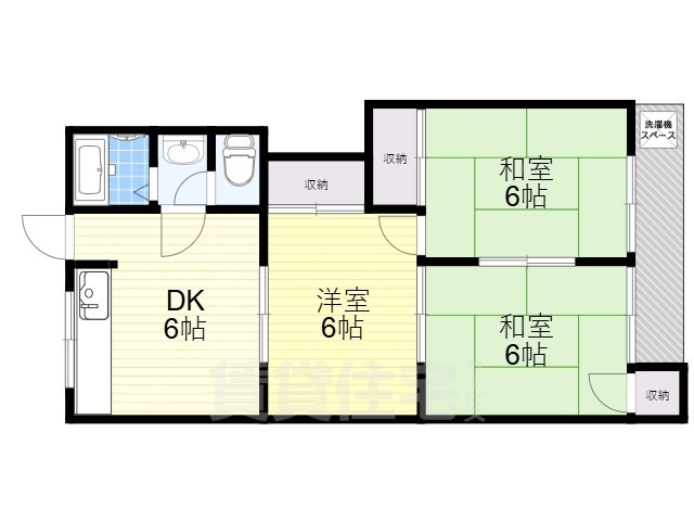 堺市堺区緑ヶ丘北町のアパートの間取り