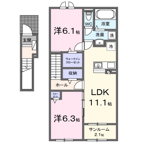 プラシードＢの間取り