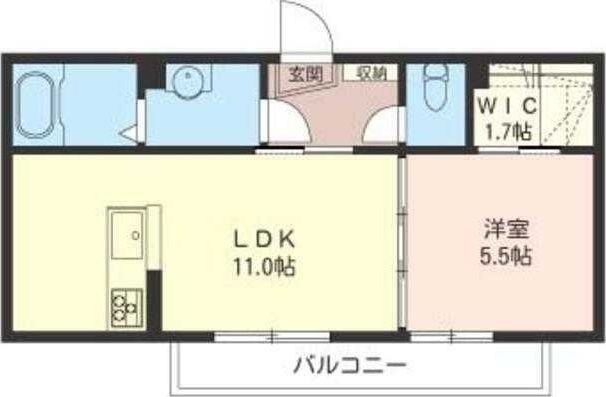 川越市志多町のアパートの間取り