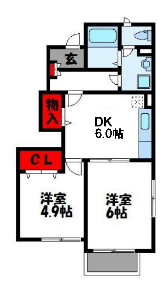 サンリットヒル道添の間取り