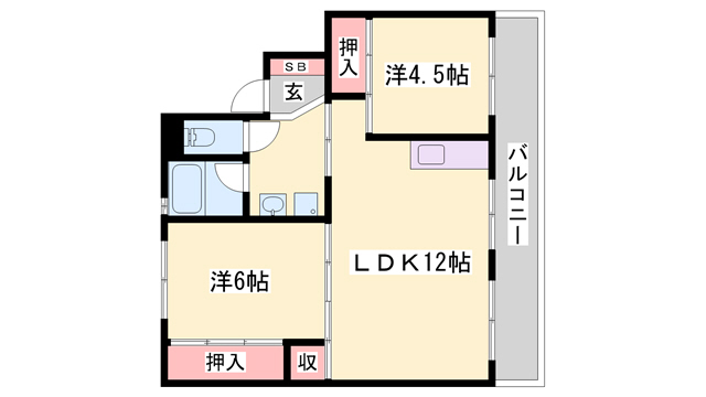 ビレッジハウス社第二の間取り