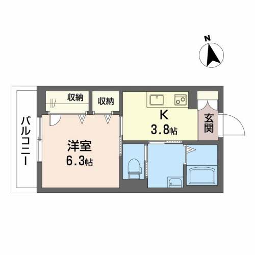 三木市末広のマンションの間取り