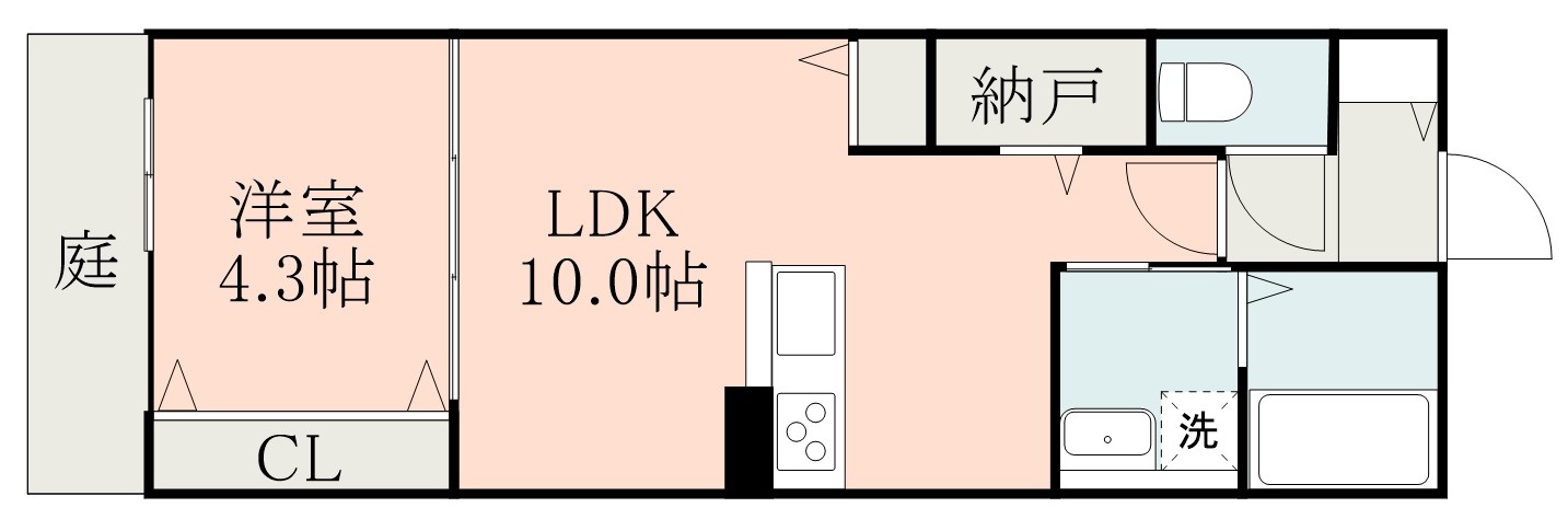 【霧島市国分中央のアパートの間取り】