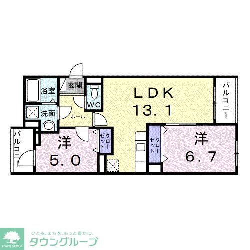 葛飾区新宿のアパートの間取り