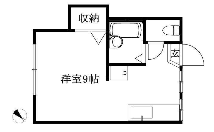 松山市畑寺のアパートの間取り