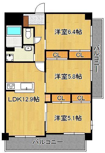 到津ヒルズの間取り