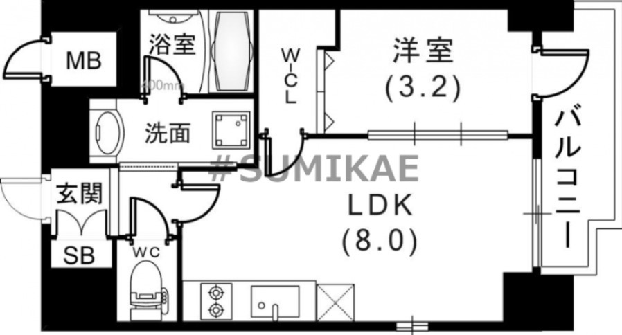 エステムコート神戸元町IIザ・サロンの間取り