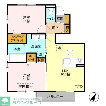 シエルブルー　Ｂの間取り