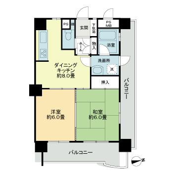 【ライオンズマンション日比野の間取り】