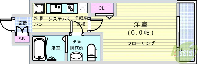 SERENiTE北浜の間取り