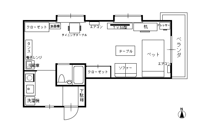 太陽ガーデン115棟の間取り