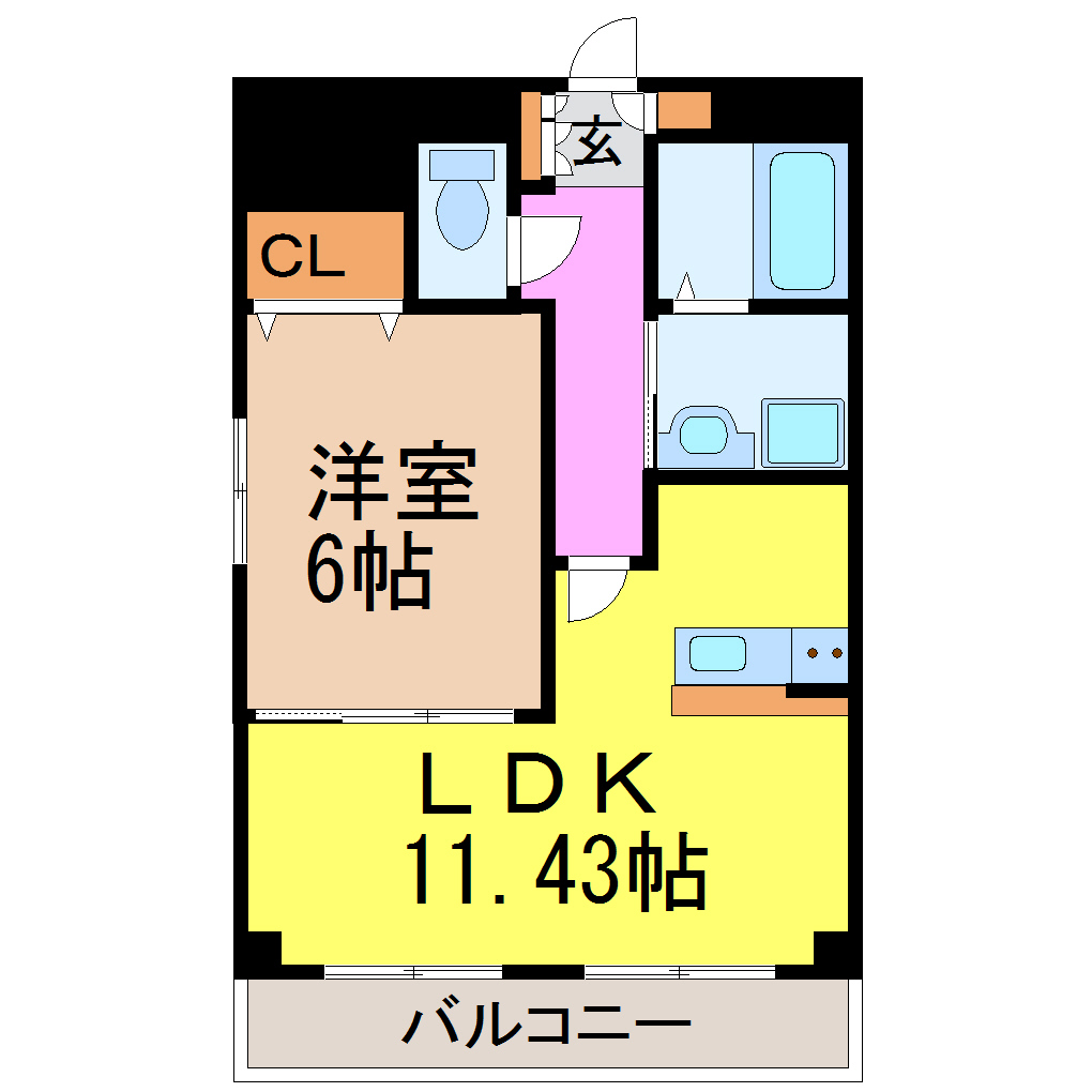 名古屋市昭和区檀溪通のマンションの間取り