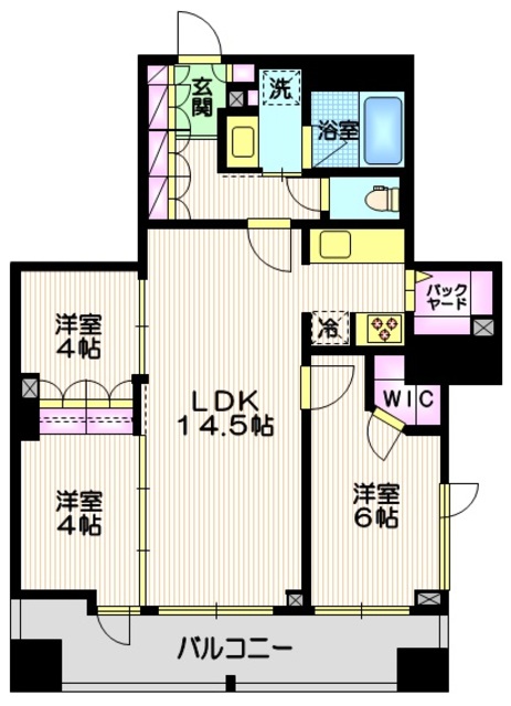 新宿区中落合のマンションの間取り