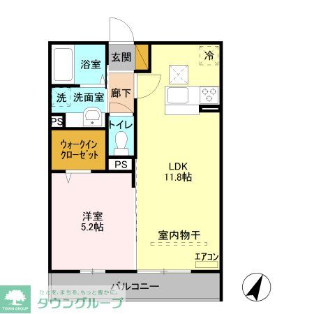 さいたま市西区大字指扇のアパートの間取り