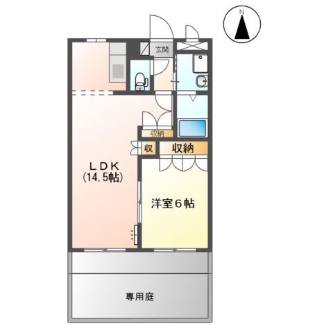 出雲市稲岡町のアパートの間取り