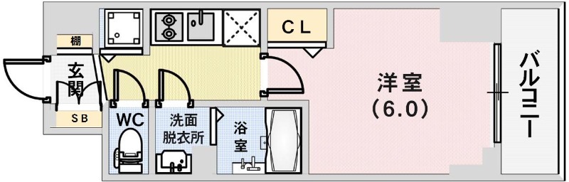 プレサンスKOBEシフォンの間取り