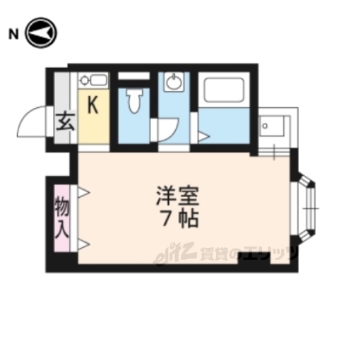 京都市中京区猩々町のマンションの間取り