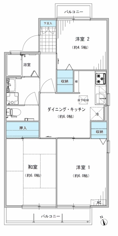 アスタルテ調布の間取り