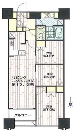 富久クロスコンフォートタワーの間取り