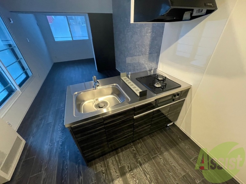 キッチン　２口システムキッチンなので、すぐお料理に使えます！