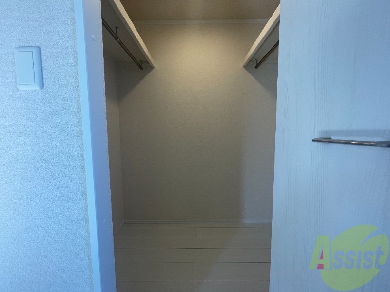 収納　ウォークインクローゼットはかなり広い印象でした。