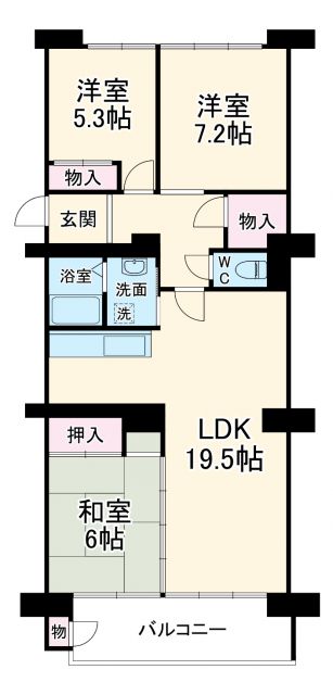 西船橋ハイム 2号棟の間取り写真