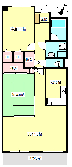 カルム学園緑ヶ丘の間取り写真