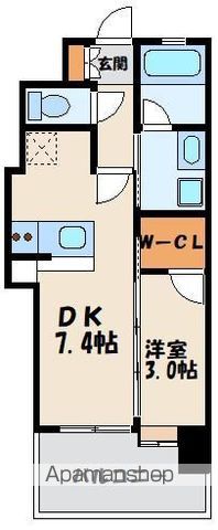 地下鉄箱崎線 馬出九大病院前駅 徒歩5分 14階建 築5年の間取り写真