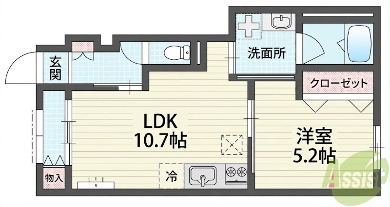 豊中市刀根山新築アパートの間取り写真