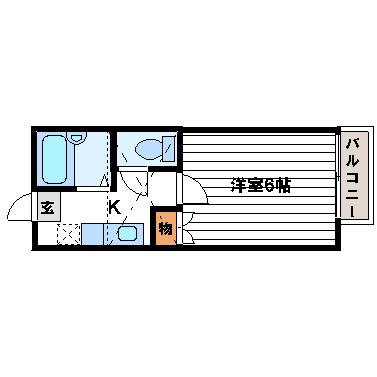 多賀城市伝上山のアパートの間取り