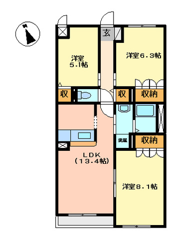 コンフォール里根川IIの間取り