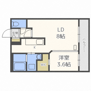 エアフォルク発寒南の間取り