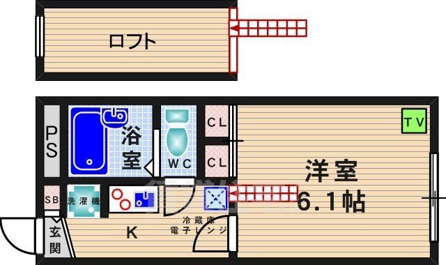 レオパレスグランビュイッソンの間取り