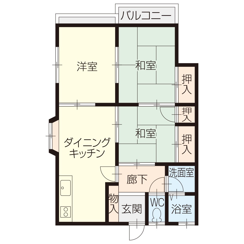 山口アパート　3号の間取り