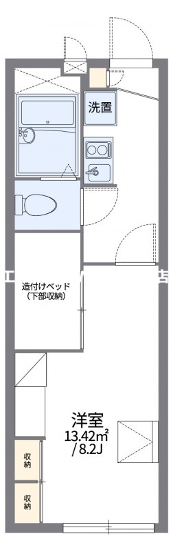 玉野市築港のアパートの間取り