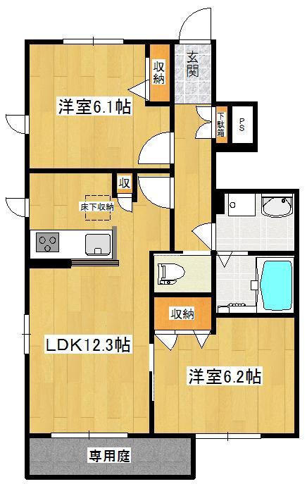 シャーメゾン鹿島の間取り