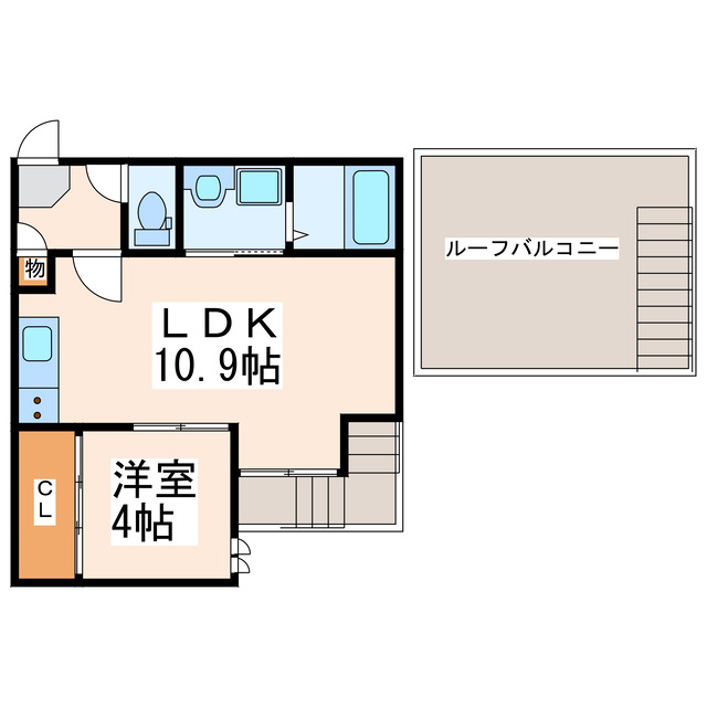 熊本県熊本市中央区坪井５（アパート）の賃貸物件の間取り