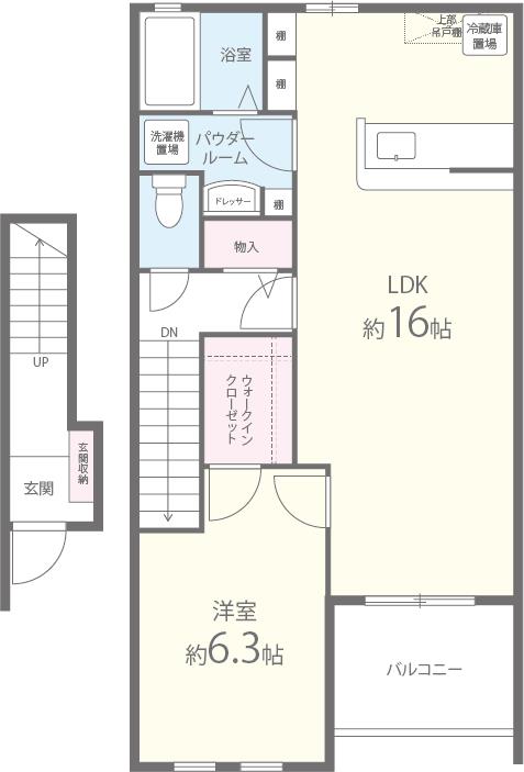 姫路市西今宿のアパートの間取り