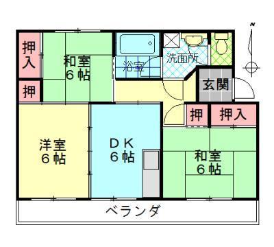 顕徳ハイツの間取り