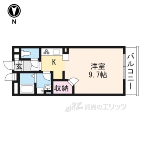 香芝市逢坂のアパートの間取り