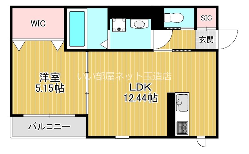 大阪市生野区巽南のアパートの間取り