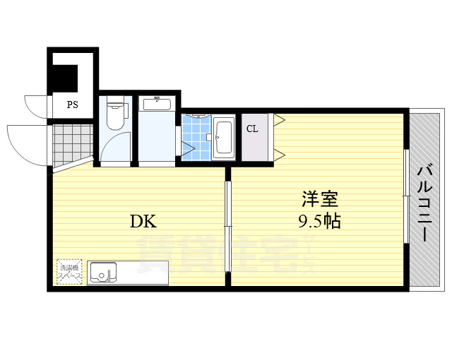 大阪市都島区都島本通のマンションの間取り