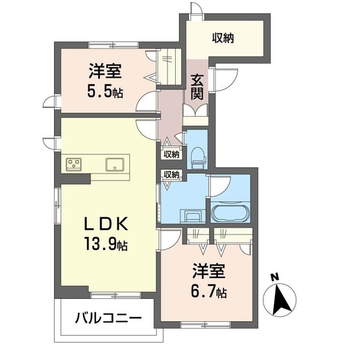 ソレイユ東菅野の間取り