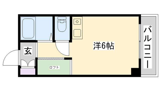 西宮市今津野田町のマンションの間取り