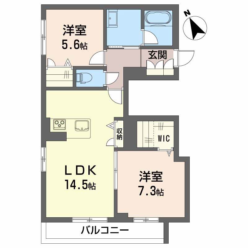 アベニール神通の間取り