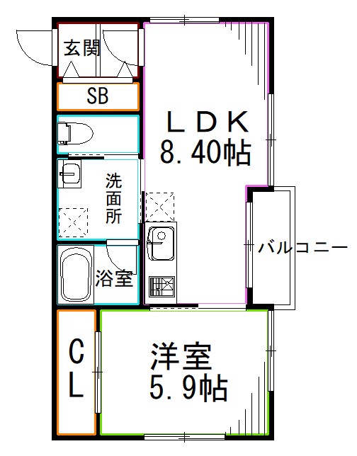 杉並区天沼のアパートの間取り